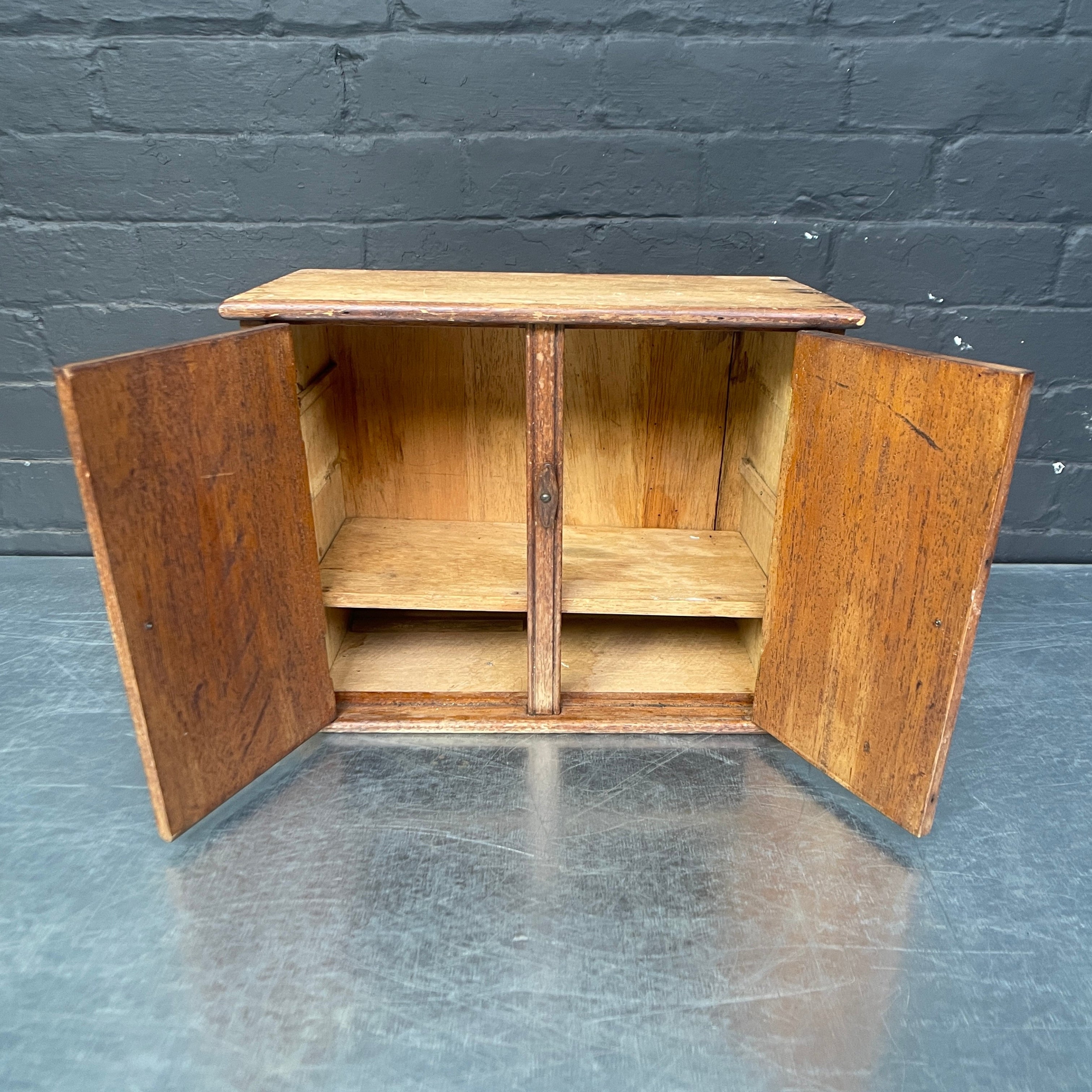 Industrial powerhouse props prop rental hire vintage movie film set dec wooden cupboard cabinet brown