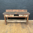 Industrial powerhouse props prop rental hire vintage movie film set dec workbench engineers table wooden