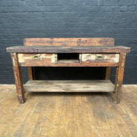 Industrial powerhouse props prop rental hire vintage movie film set dec workbench engineers table wooden 1