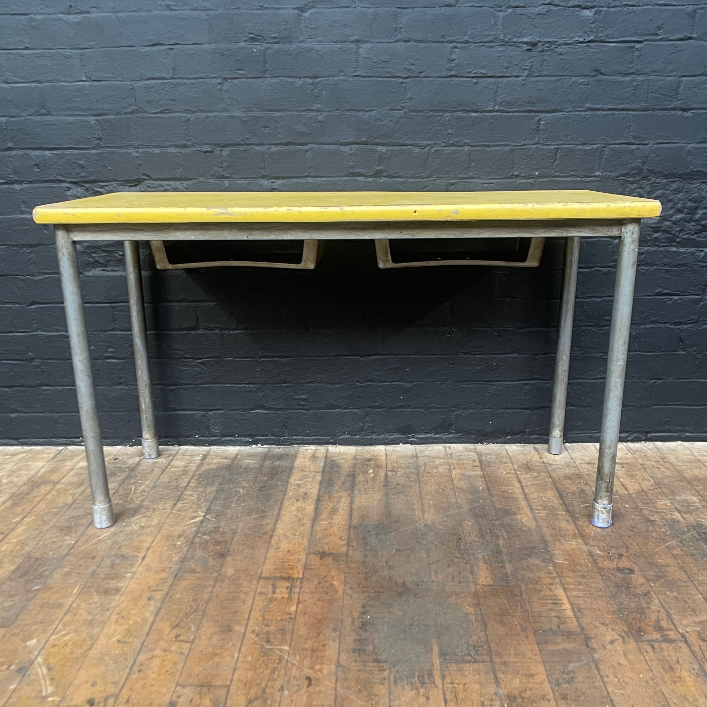 Industrial powerhouse props prop rental hire vintage movie film set dec yellow desk table