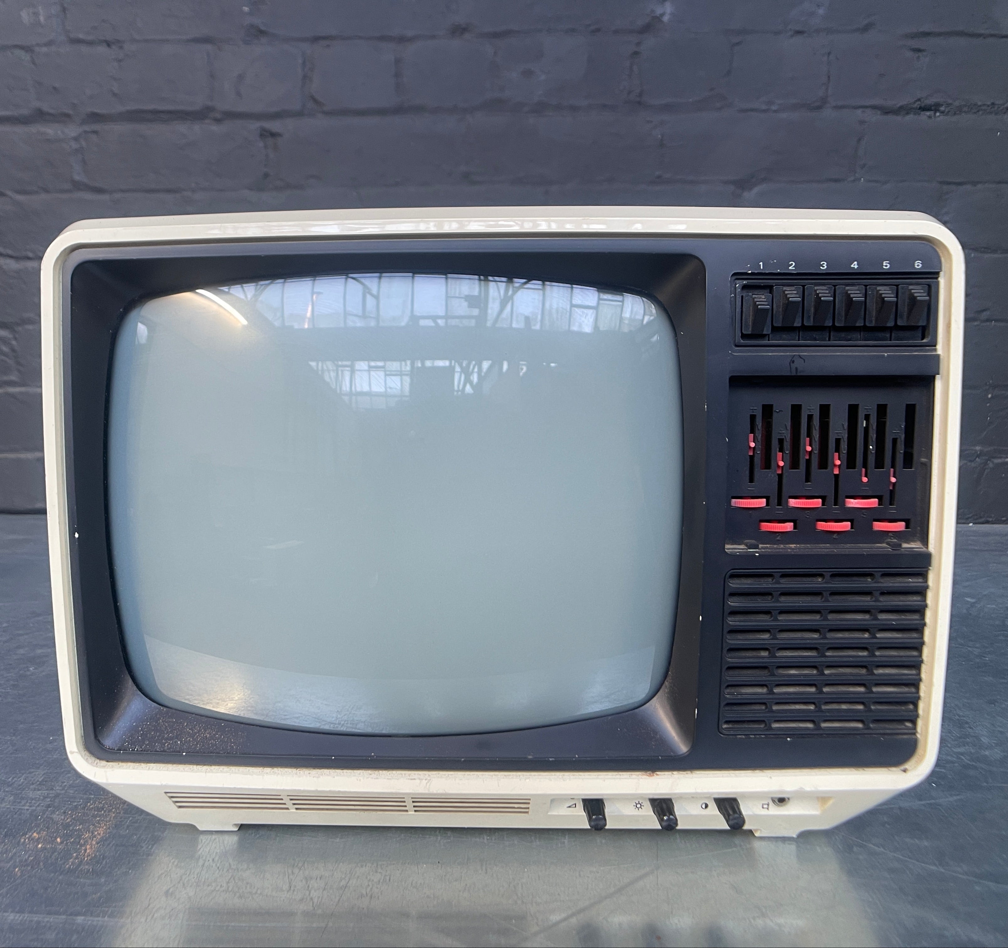 Industrial powerhouse props prop rental hire vintage tv movie film set dec Philips television 1970