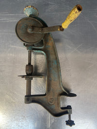 Industrial powerhouse props prop rental hire vintage tv movie film set dec bench clamp drill tool