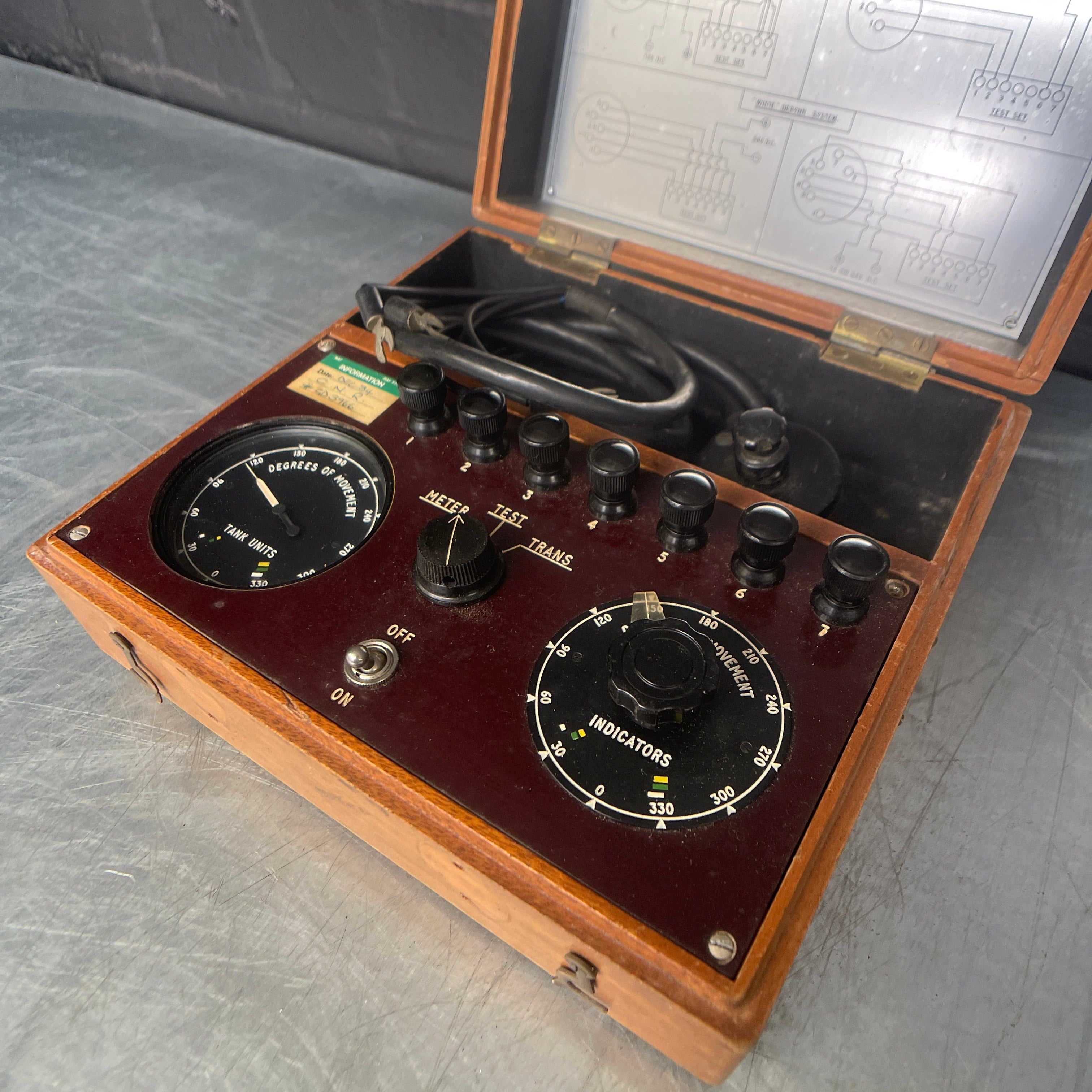 Portable Desynn test set electrical scientific Industrial powerhouse props prop rental hire vintage movie film set dec 1