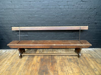 Powerhouse props vintage industrial wood wooden victorian railway platform double sided bench rental hire movie film