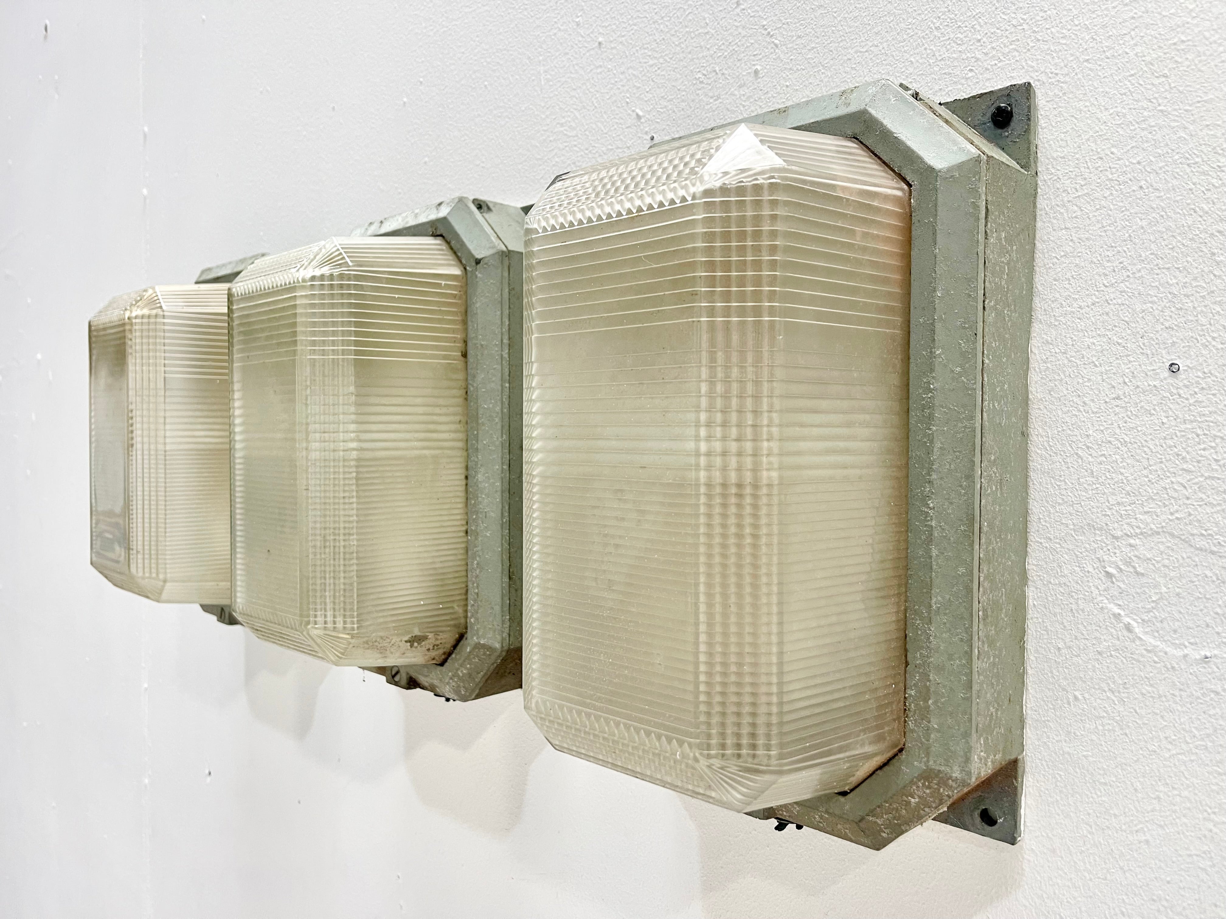 Powerhouse props vintage light lights bulkhead glass explosion proof rental hire movie
