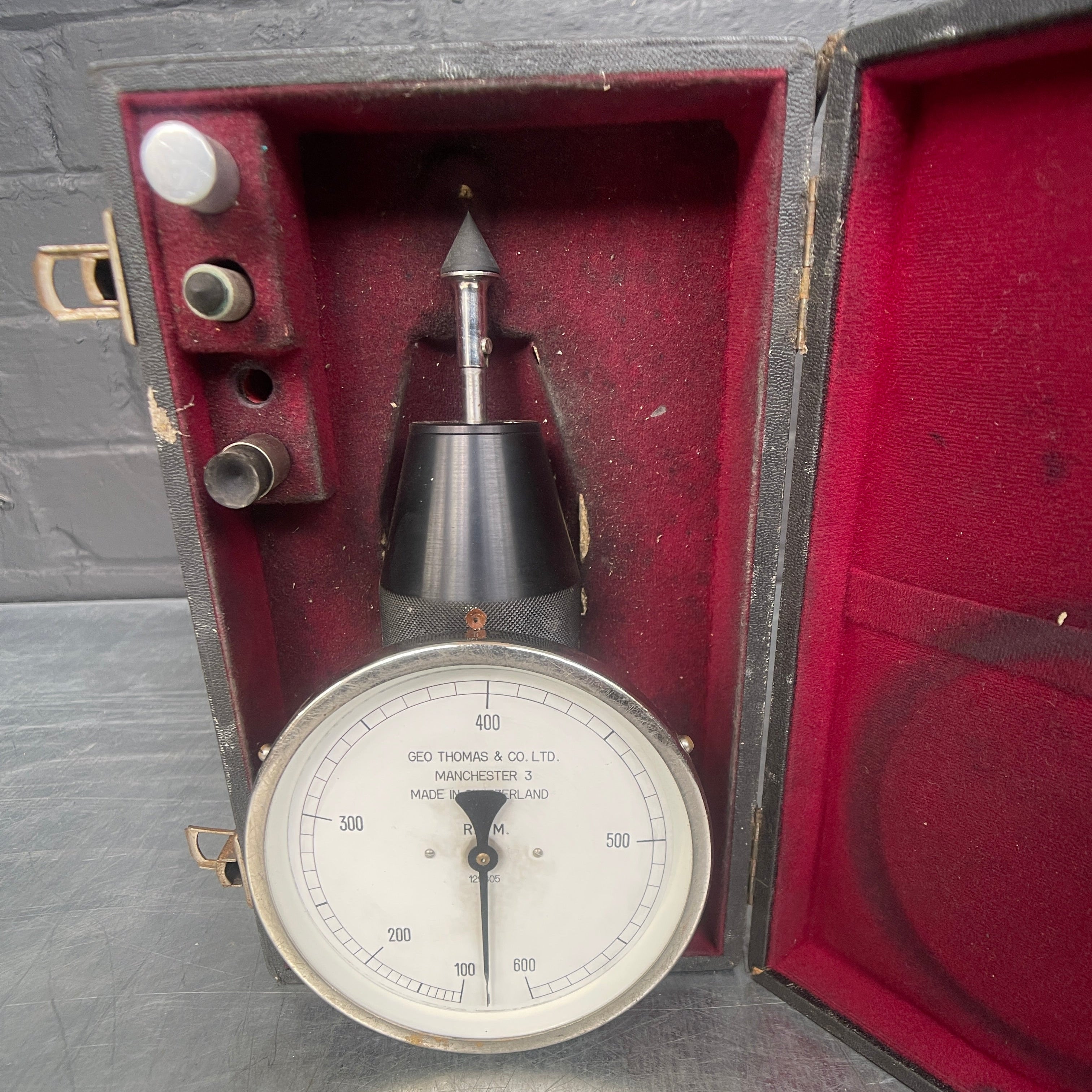RPM gauge Industrial powerhouse props prop rental hire vintage movie film set dec 1
