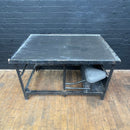 Workbench with fold out stool engineers Industrial powerhouse props prop rental hire vintage movie film set dec 1