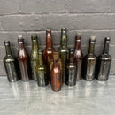 brown green old vintage apothecary bottles chemist
