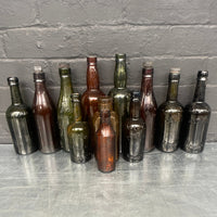 brown green old vintage apothecary bottles chemist