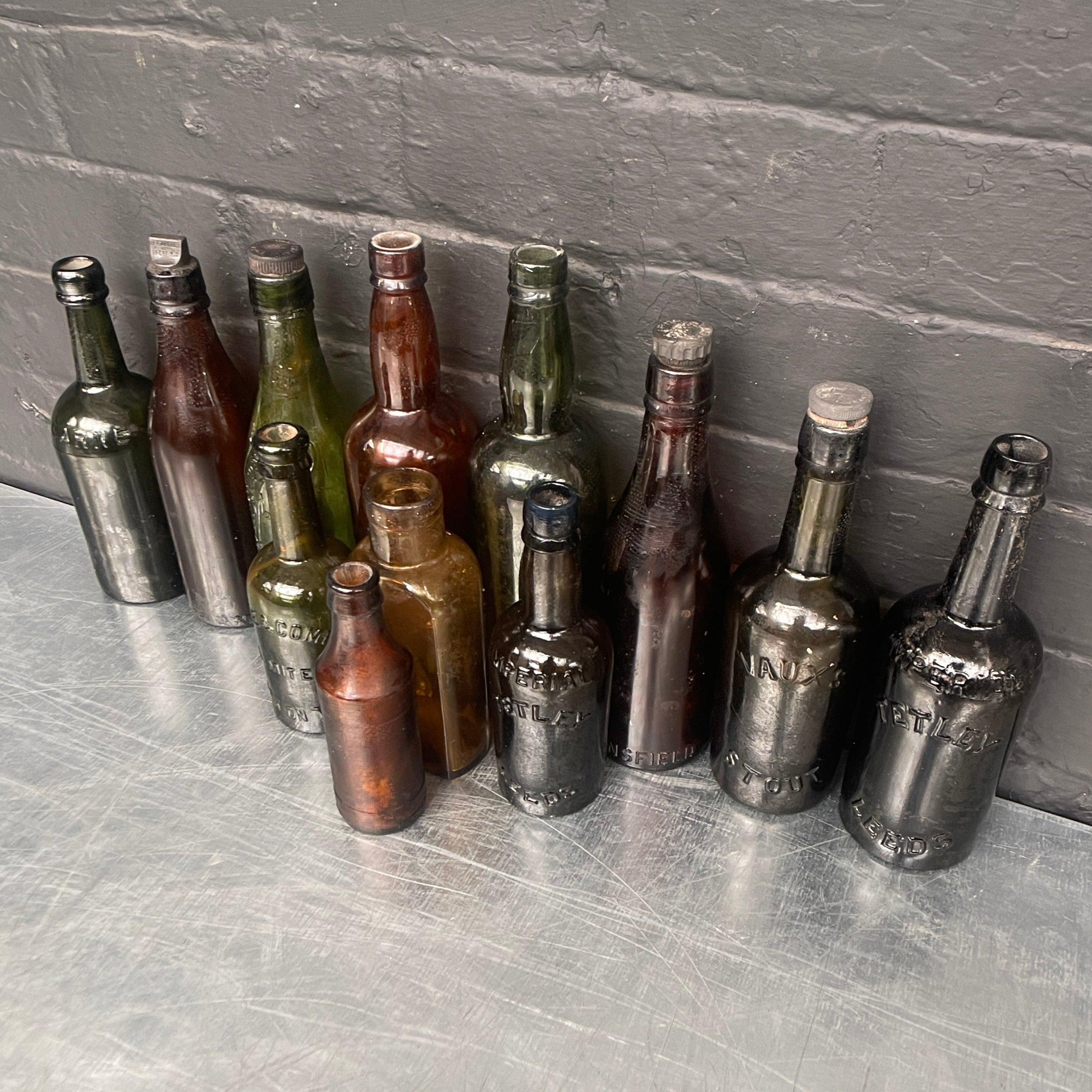 brown green old vintage apothecary bottles chemist 1