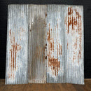 corrugated roofing sheet galvanised metal vintage scrap rusty agricultural cladding