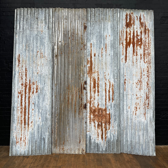Corrugated galvanised rusty roofing sheet Qty 15