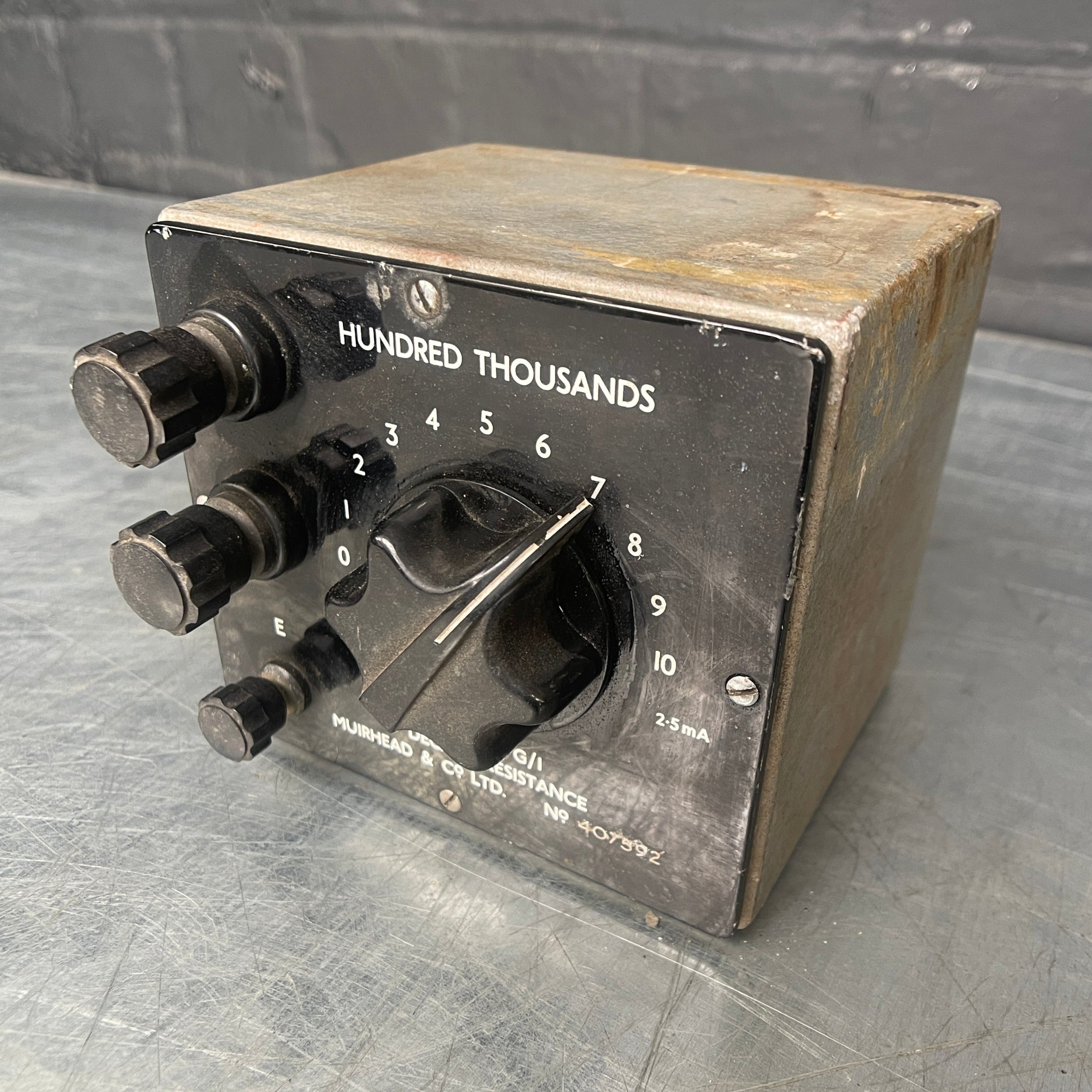 decade resistance control switch electrical switchgear Industrial powerhouse props prop rental hire vintage movie film set dec 1