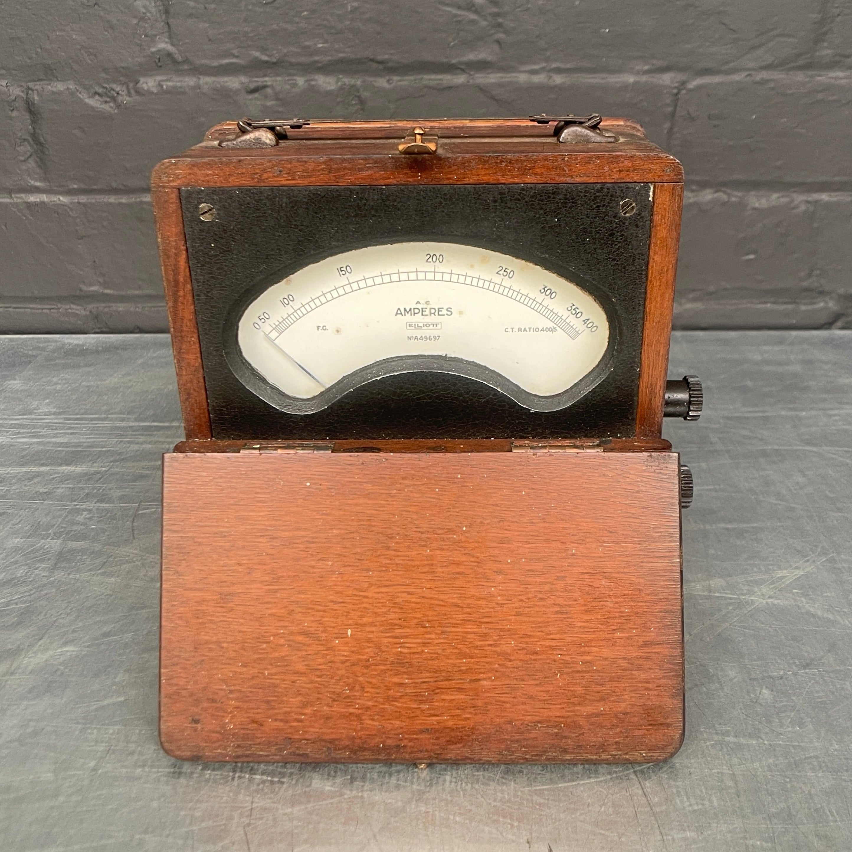 electrical amperes meter amp scientific Industrial powerhouse props prop rental hire vintage movie set dec film