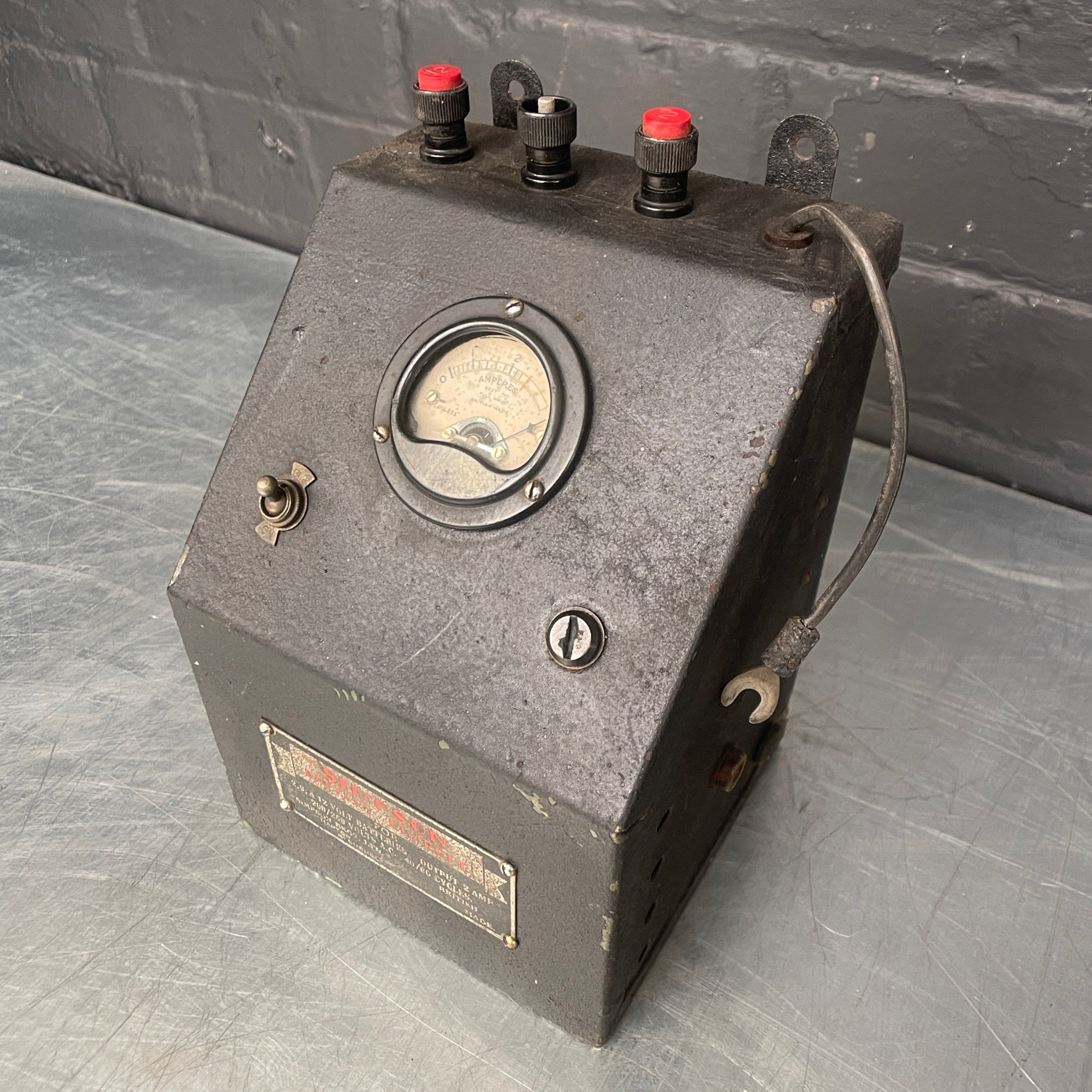 electrical battery charger black Industrial powerhouse props prop rental hire vintage movie film set dec 1