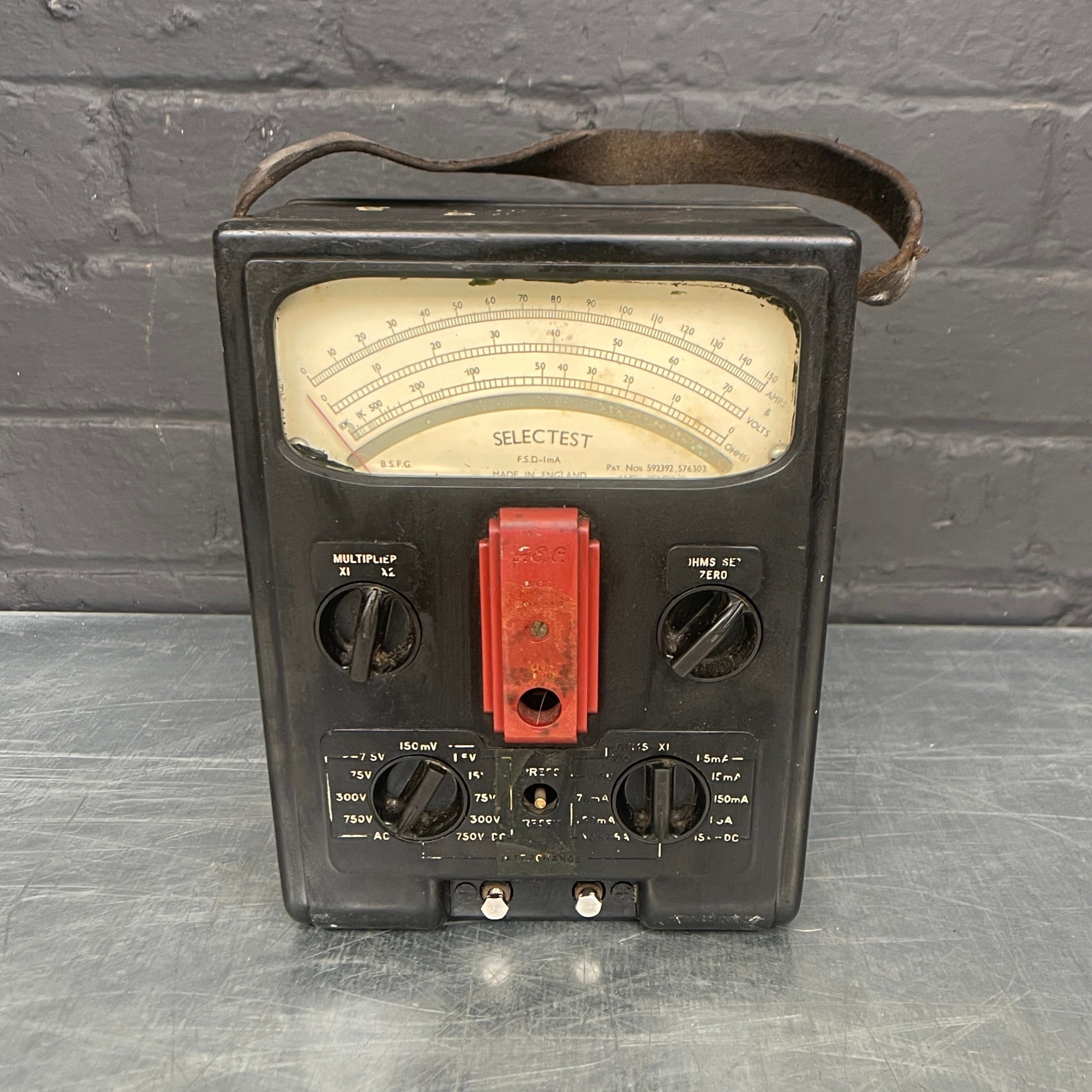 electrical selectest tester test kit volt Industrial powerhouse props prop rental hire vintage movie film set dec