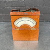 electrical volt meter equipment scientific Industrial powerhouse props prop rental hire vintage movie film set dec wood wooden