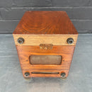 electrical volt meter scientific wooden box Industrial powerhouse props prop rental hire vintage movie film set dec 2