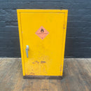 hazardous cabinet COSHH steel safety yellow Industrial powerhouse props prop rental hire vintage movie film set dec 4