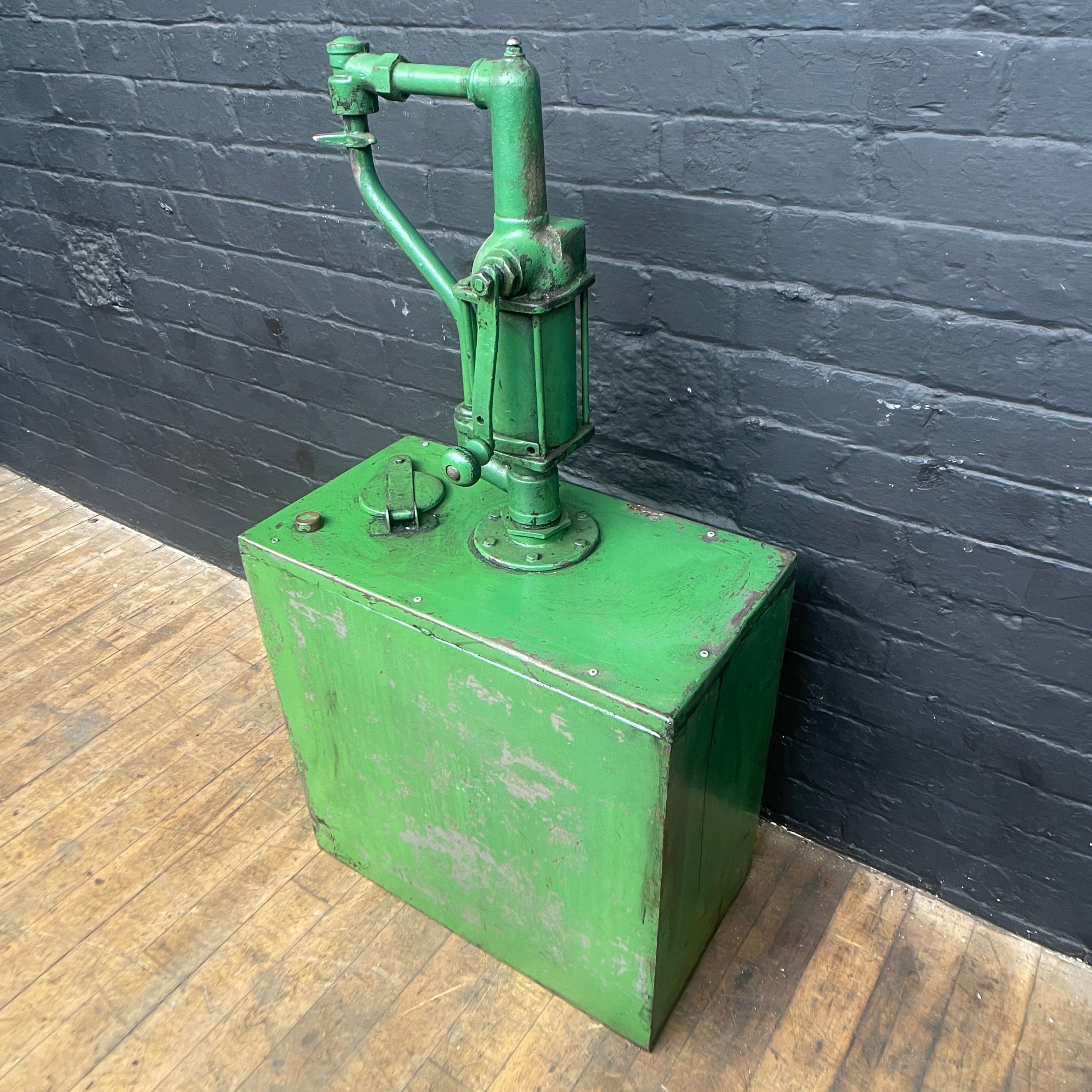 industrial pump oil green garage Industrial powerhouse props prop rental hire vintage movie film set dec 1