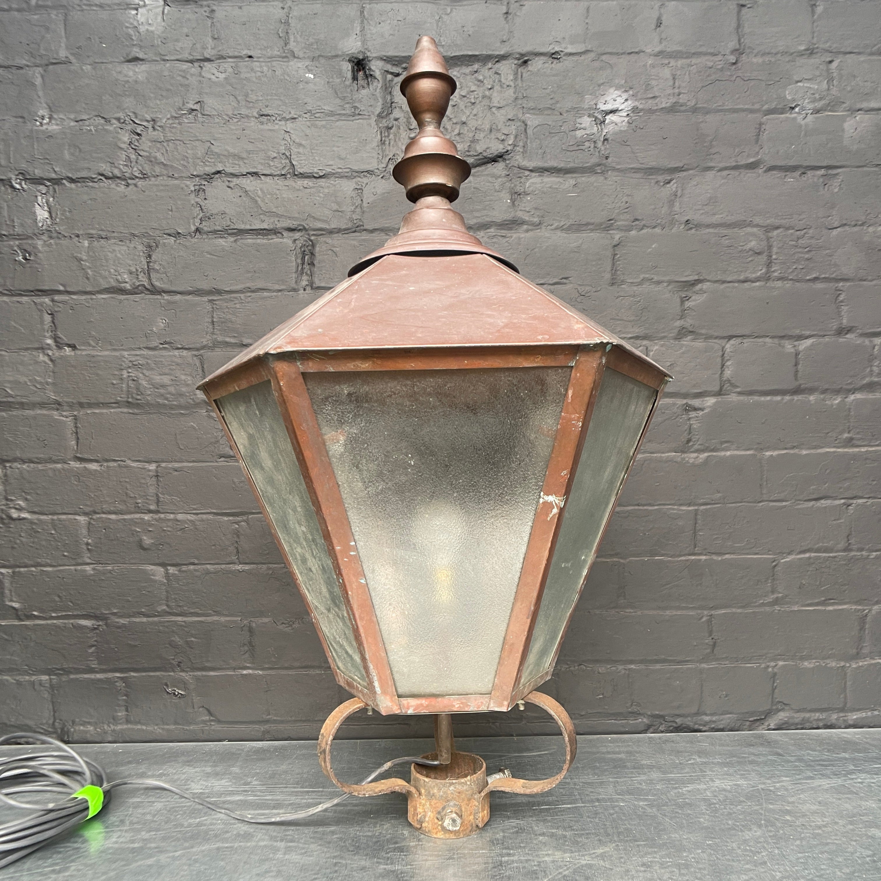 large vintage street light lamp Industrial powerhouse props prop rental hire vintage movie film set dec light lighting 1