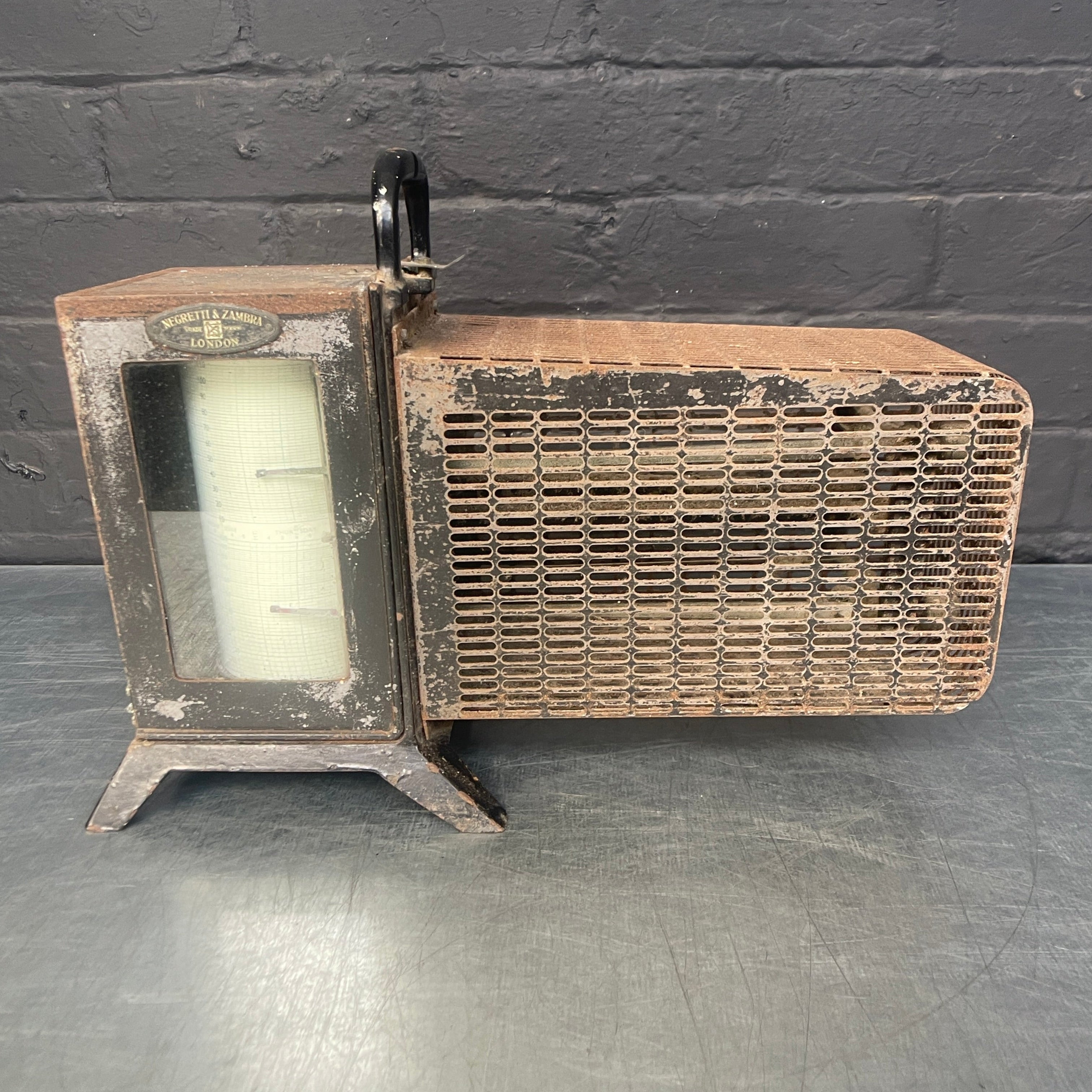 meter Antique barograph scientific 1930s 1940s 1950s Industrial powerhouse props prop rental hire vintage movie film set dec