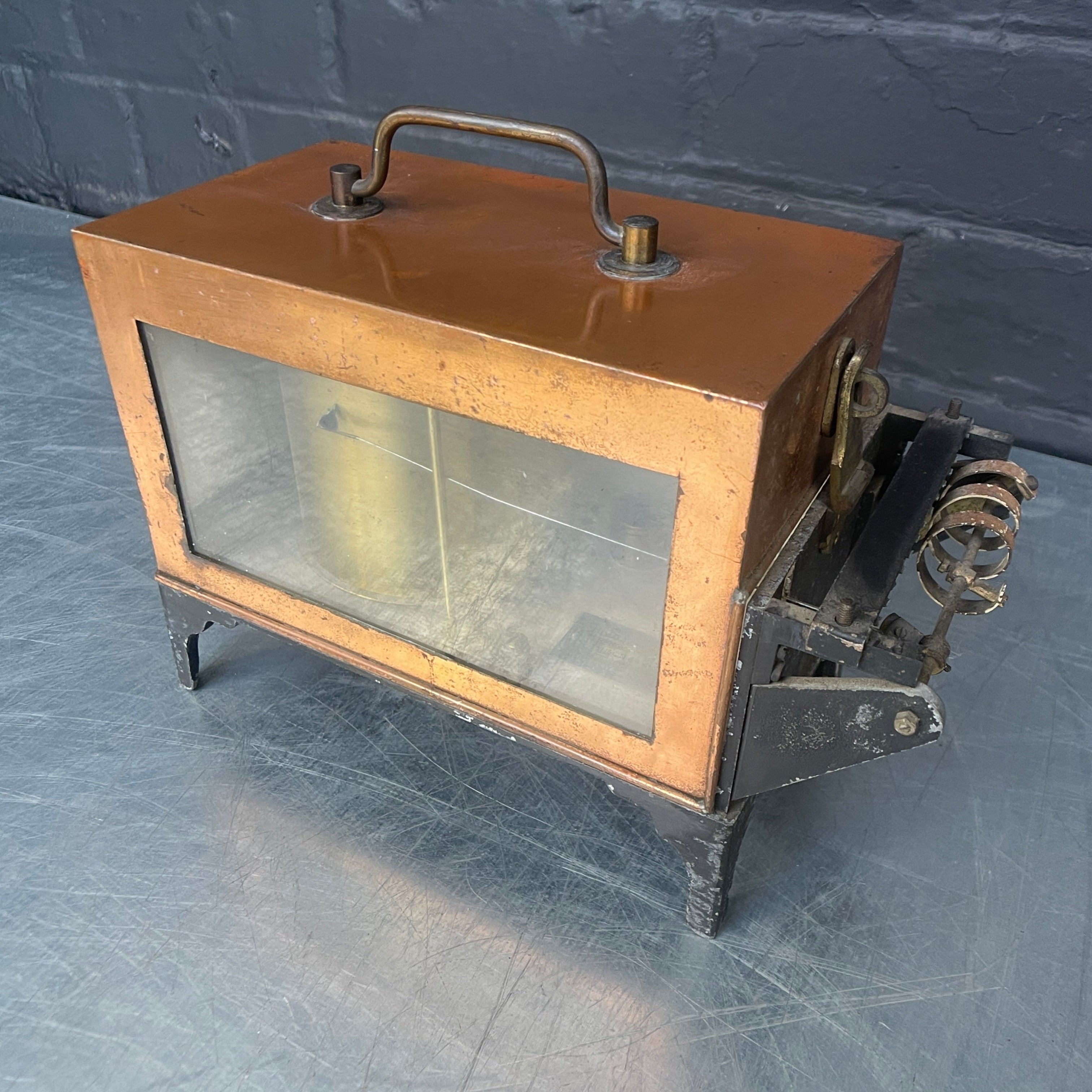 meter Antique barograph scientific Industrial powerhouse props prop rental hire vintage movie film set dec 5