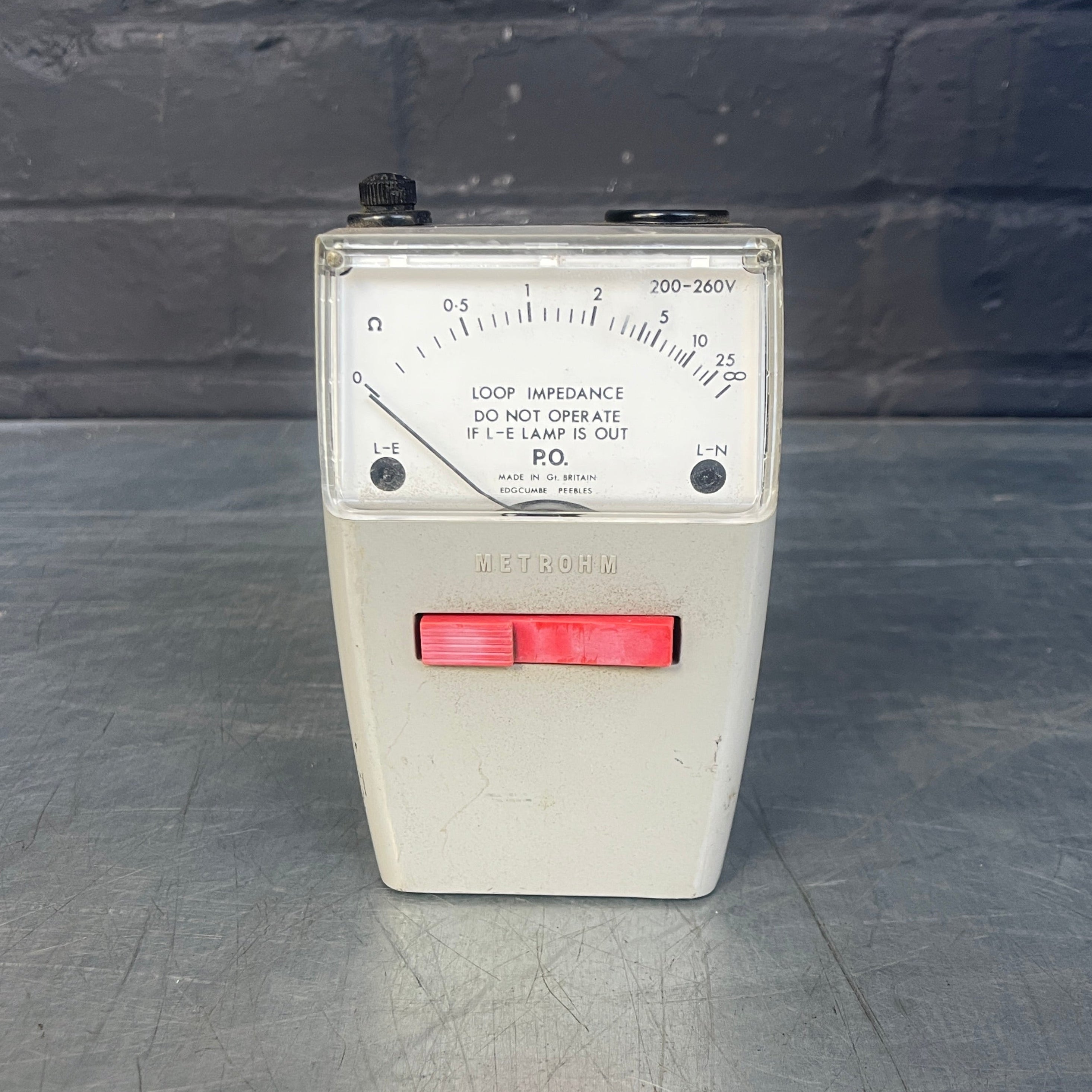 portable earth impedance tester electrical Industrial powerhouse props prop rental hire vintage movie film set dec