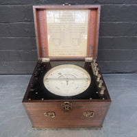 power factor meter electrical scientific Industrial powerhouse props prop rental hire vintage movie film set dec