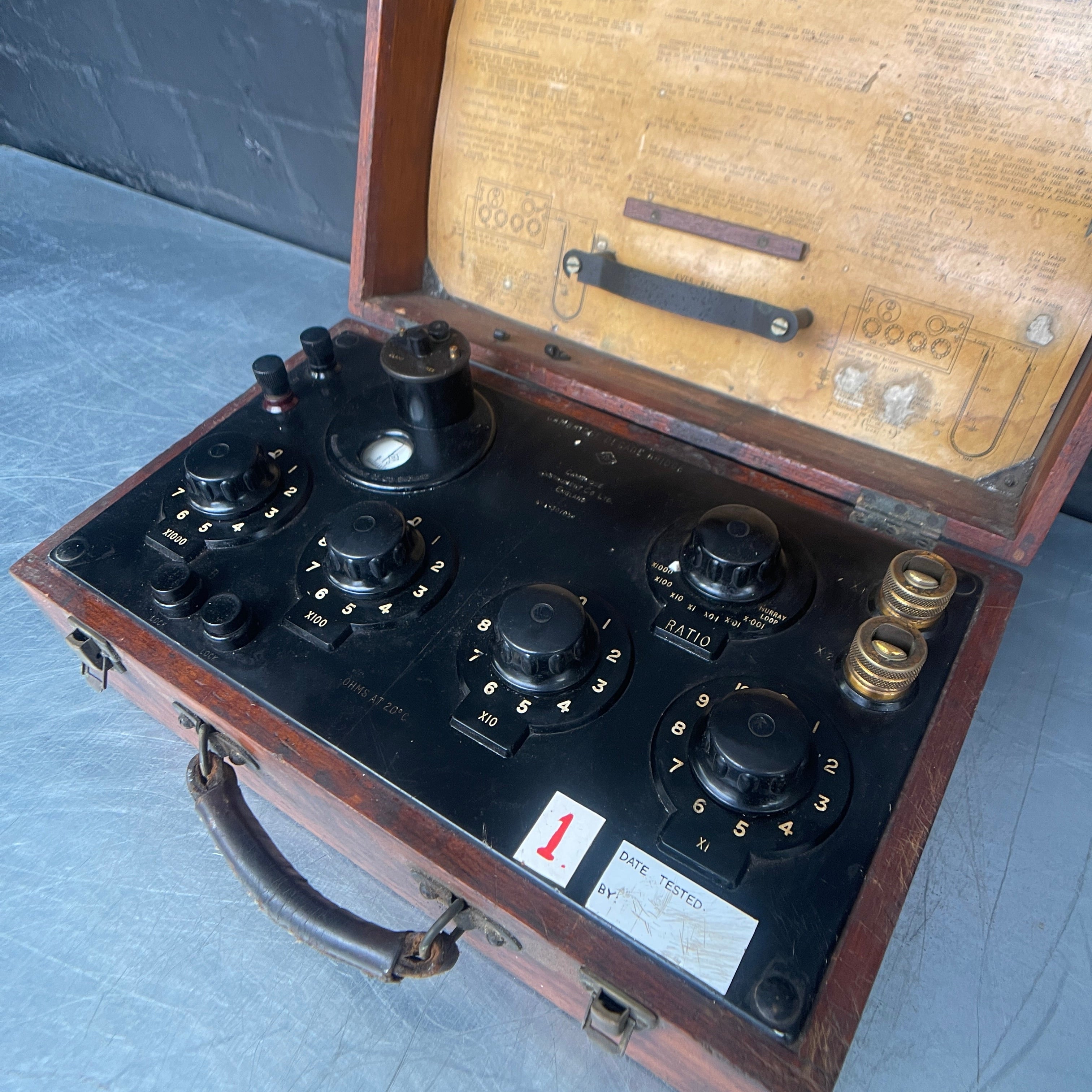 resistance decade bridge electrical scientific Industrial powerhouse props prop rental hire vintage movie film set dec 1