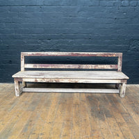 rustic bench seat seating Industrial powerhouse props prop rental hire vintage movie film set dec