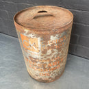 veg vegetable oil can steel metal Industrial powerhouse props prop rental hire vintage movie film set dec 1