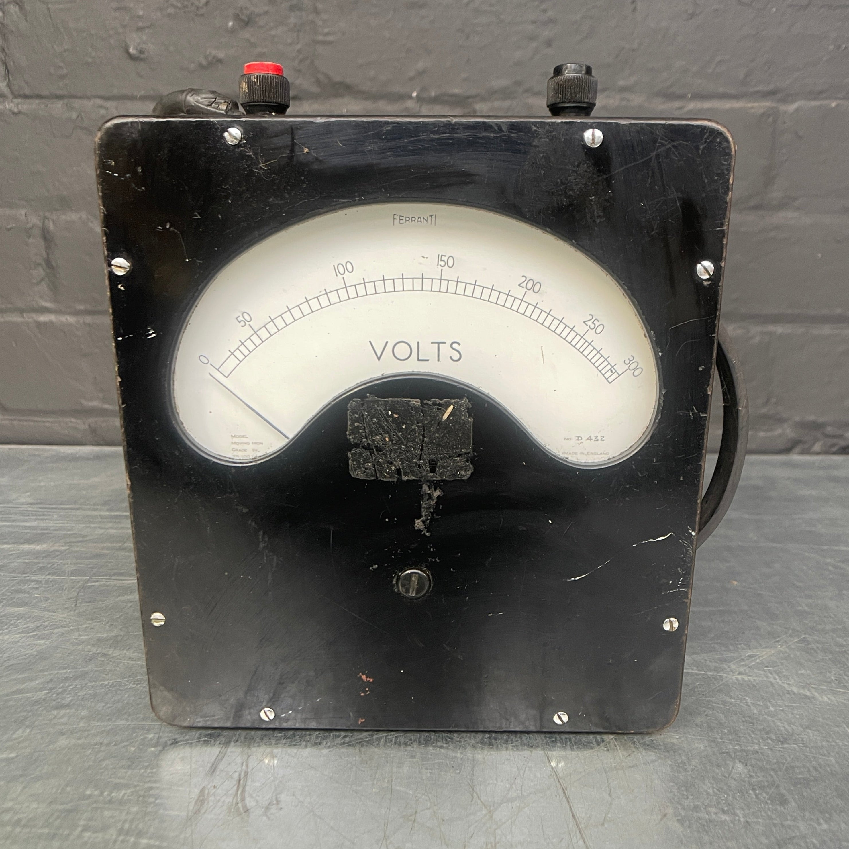 volt meter tester electrical Industrial powerhouse props prop rental hire vintage movie film set dec black