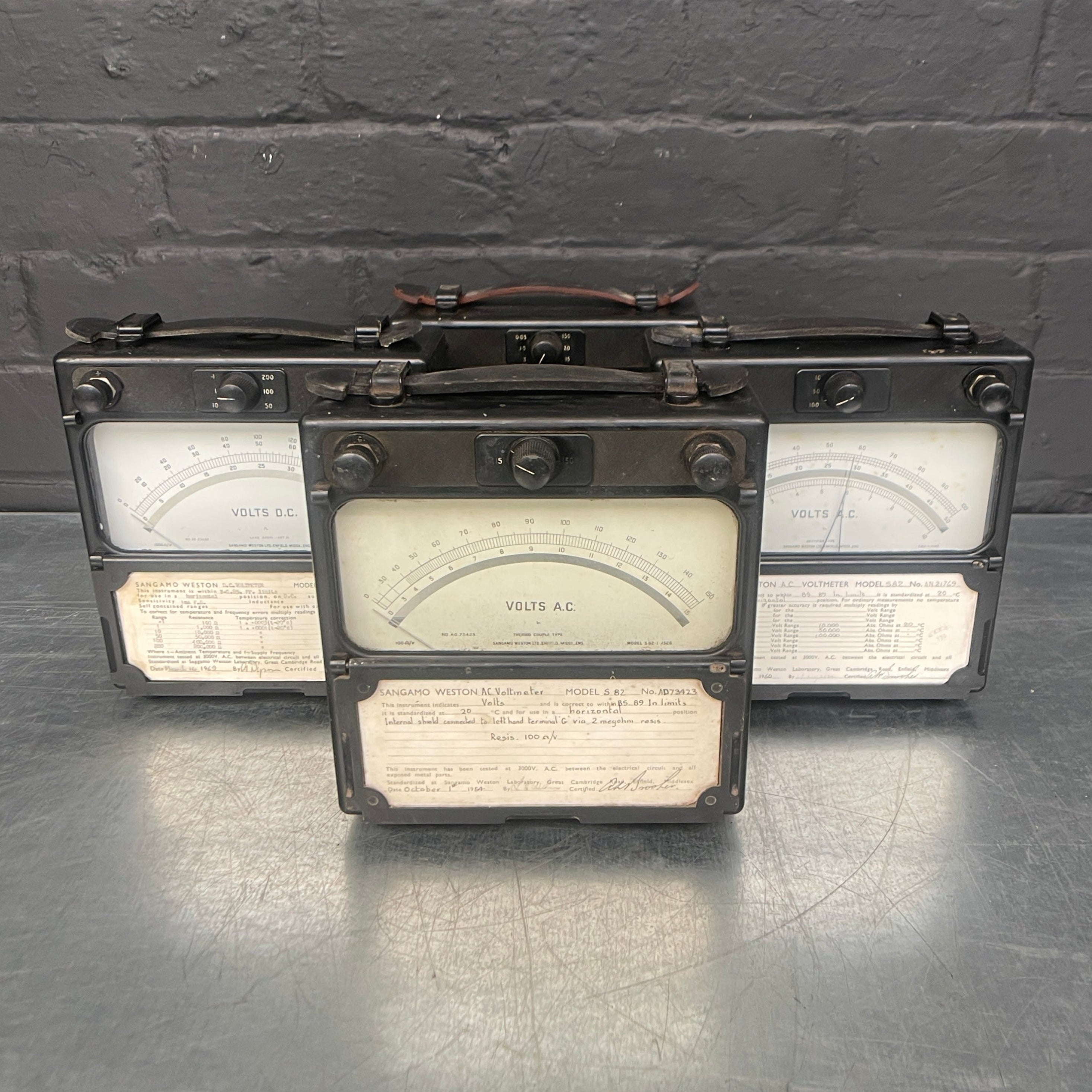 voltmeter volt tester electrical scientific Industrial powerhouse props prop rental hire vintage movie film set dec
