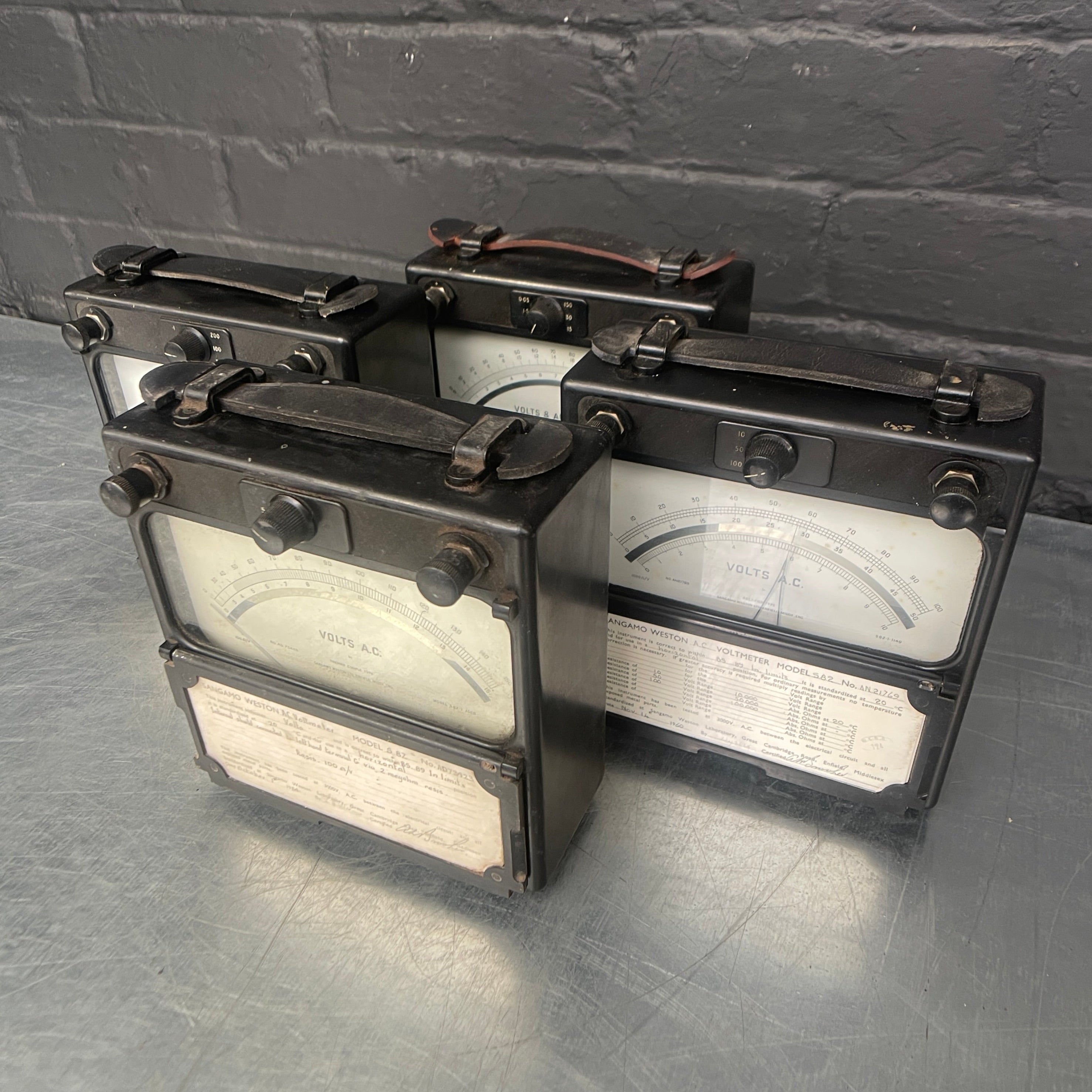 voltmeter volt tester electrical scientific Industrial powerhouse props prop rental hire vintage movie film set dec 1