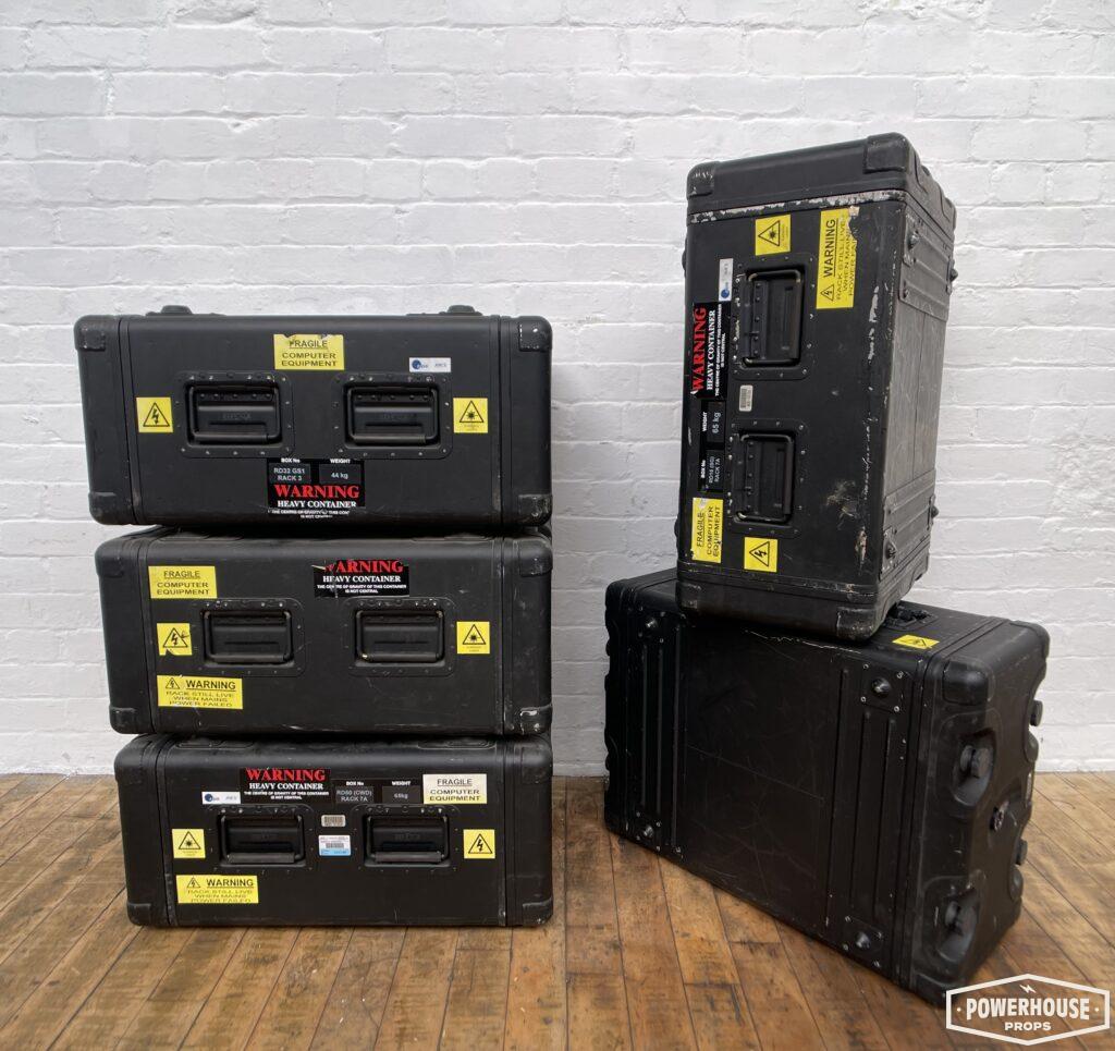 Powerhouse props industrial heavy duty black flight cases boxes large