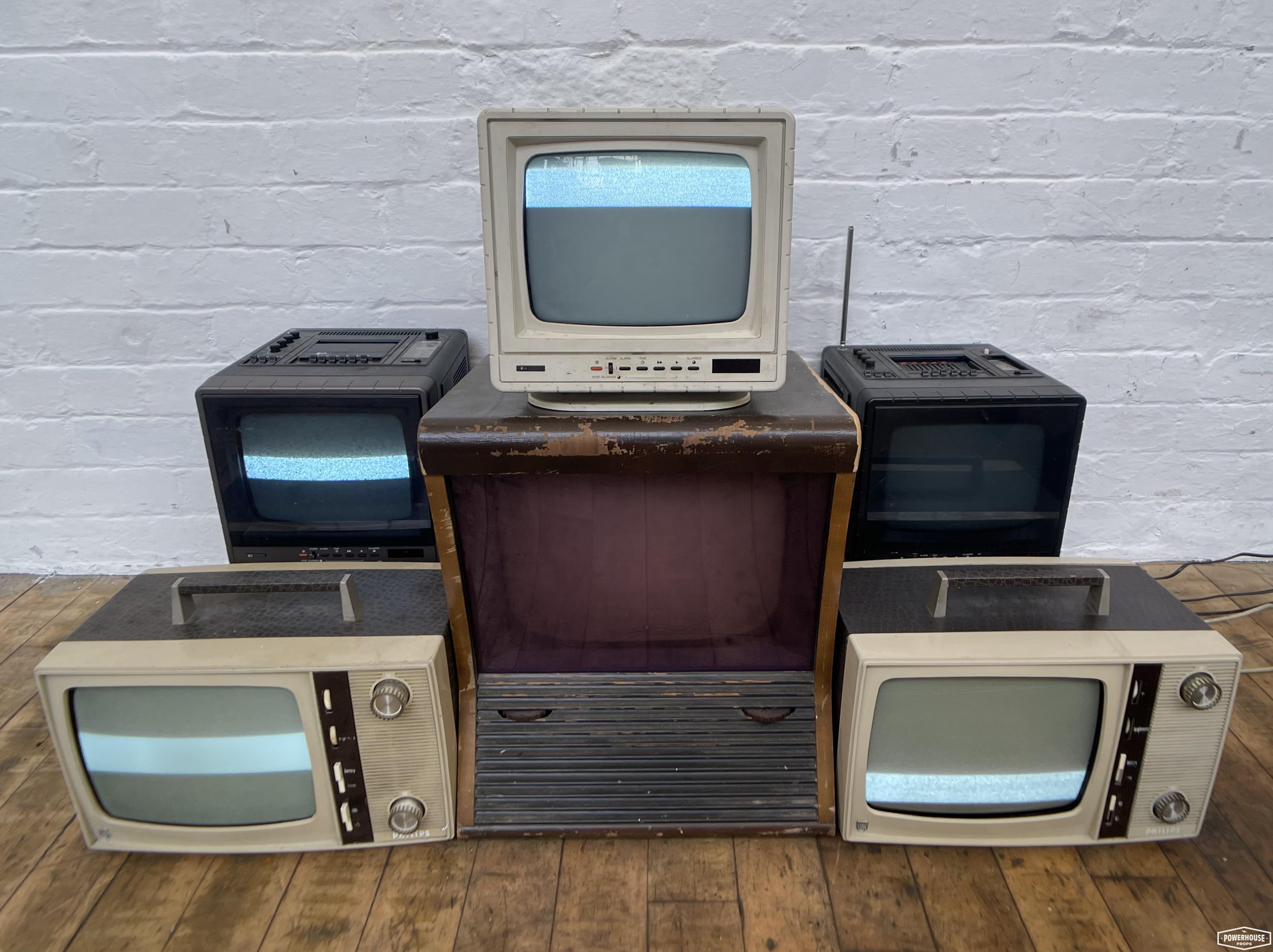 Powerhouse props prop hire rental vintage retro tv sets television screens