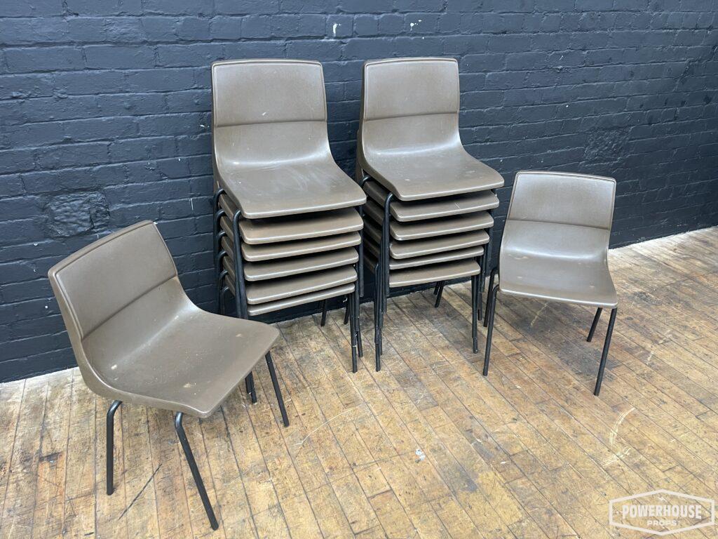 Powerhouse props vintage brown chair plastic school