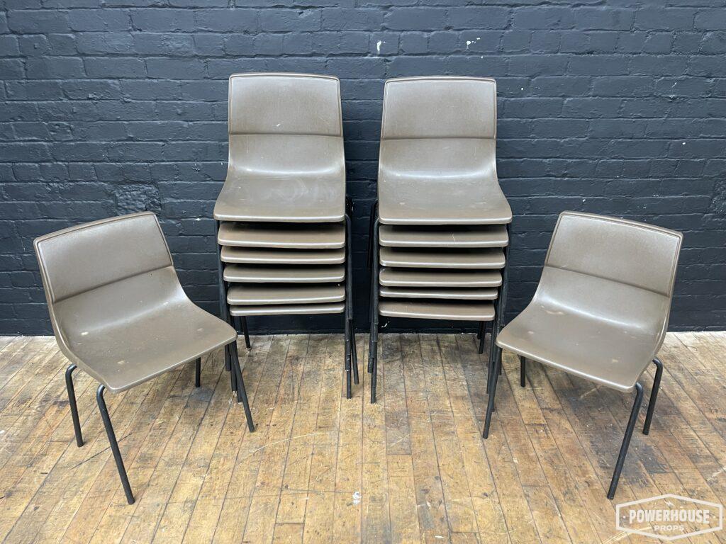 Powerhouse props vintage brown chair plastic school