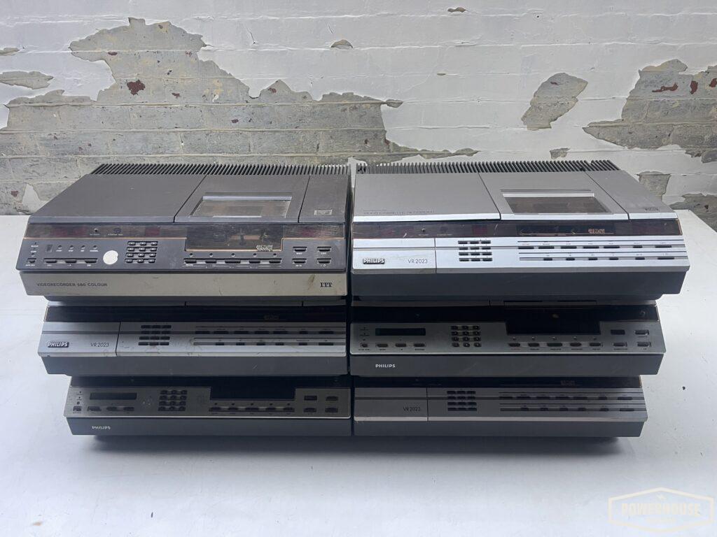 Powerhouse props vintage industrial VHS electrical recorder tape