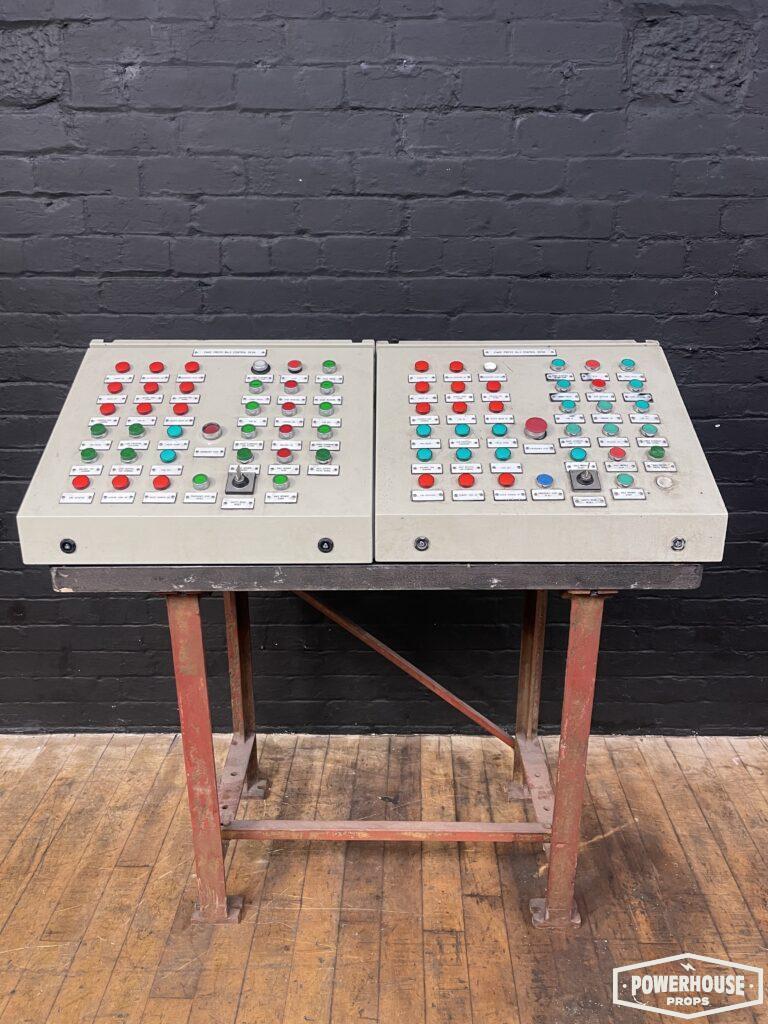 Powerhouse props vintage industrial switchgear button electrical console control panel