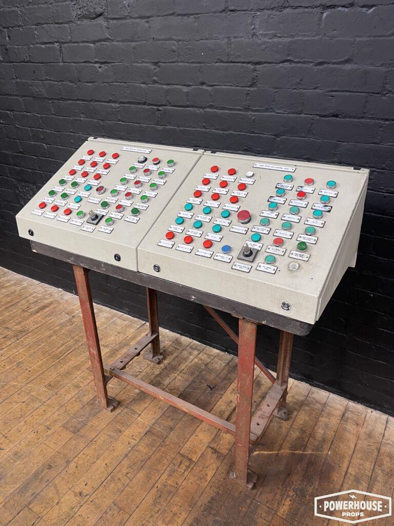 Powerhouse props vintage industrial switchgear button electrical console control panel