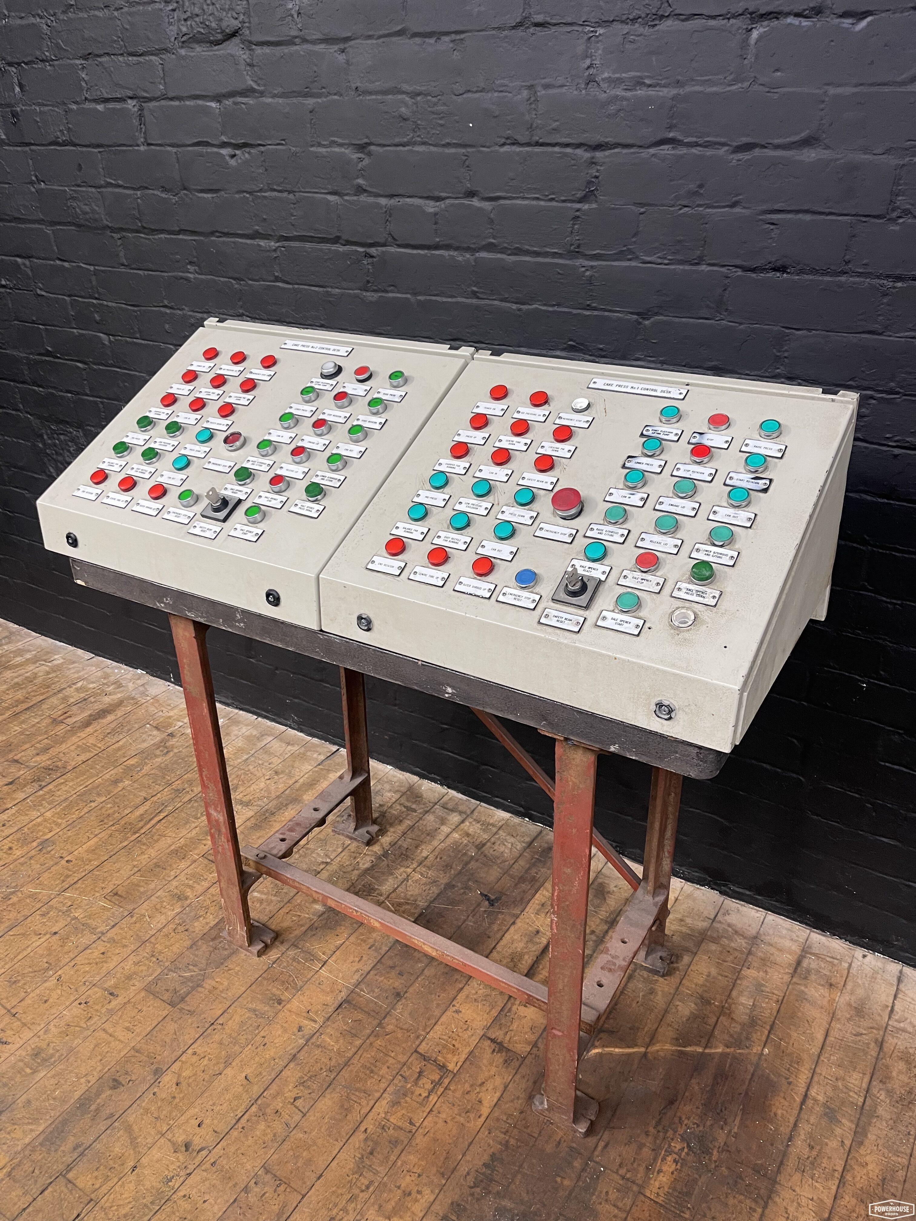 Powerhouse props vintage industrial switchgear button electrical console control panel