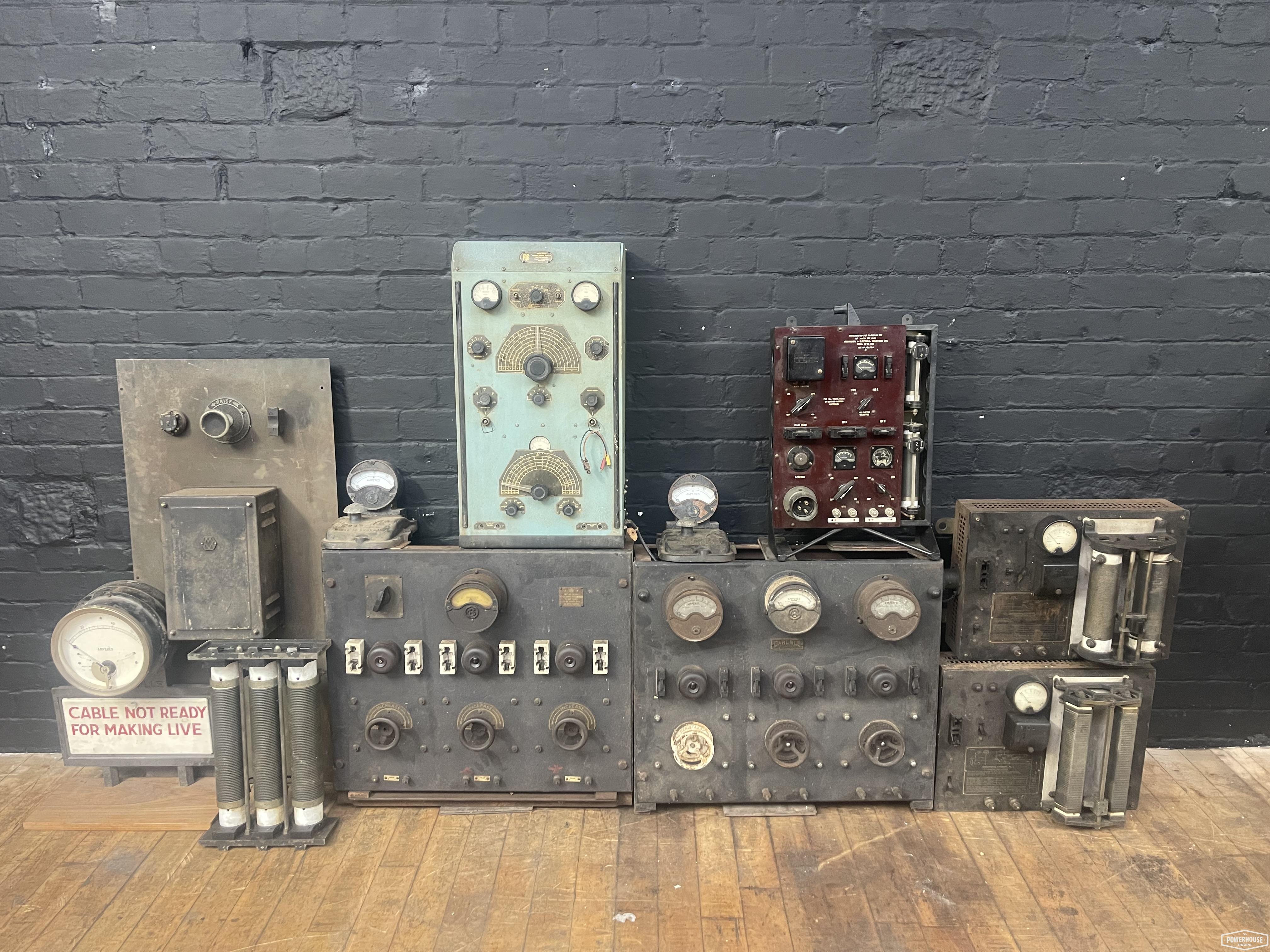 Powerhouse props vintage industrial switchgear electrical panel voltage powerstation electric supply power unit old