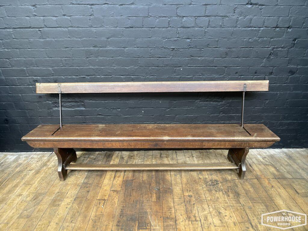 Powerhouse props vintage industrial wood wooden victorian railway platform double sided bench