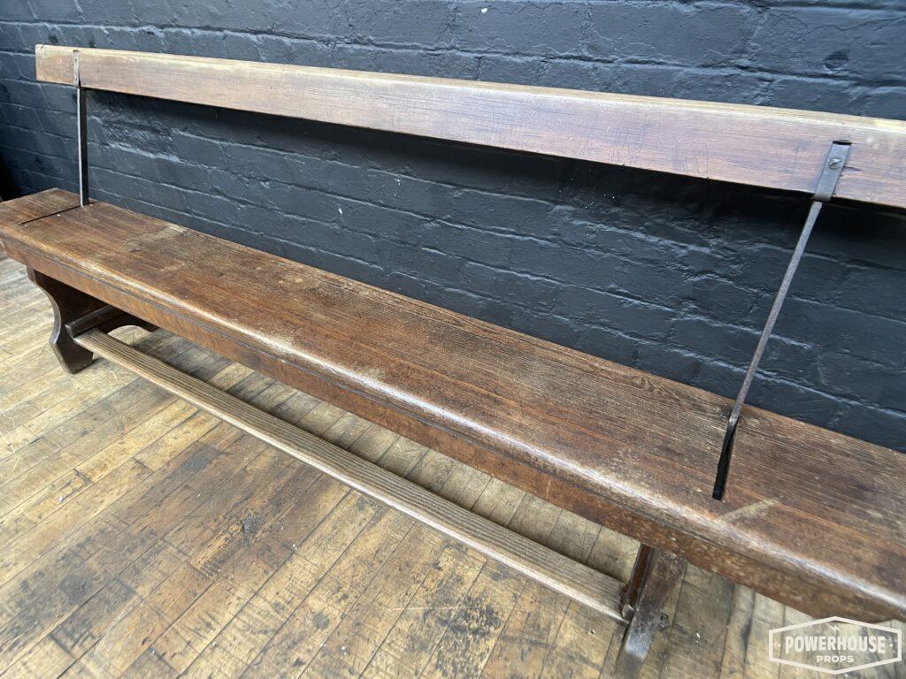 Powerhouse props vintage industrial wood wooden victorian railway platform double sided bench