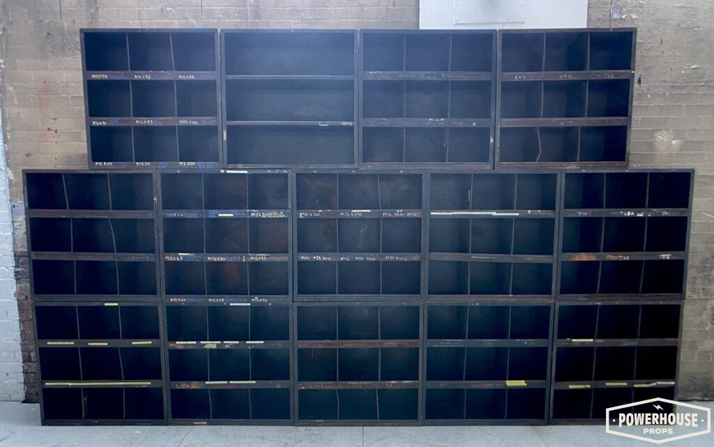 Powerhouse props vintage pigeon hole cabinets cupboard shelf shelves shelving